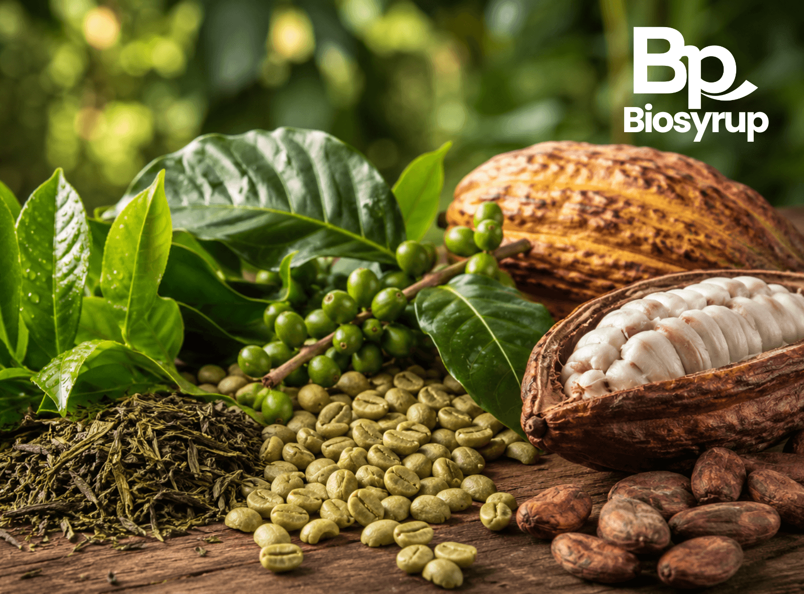 BioSyrup Té Verde, Café Verde & Cacao
